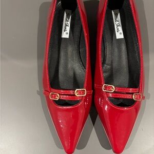 Red Patent Leather Flats